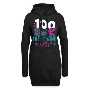 100 wunderbare Tage 100 Tage Schule 100. - Hoodie-Kleid - Schwarz - Vorne