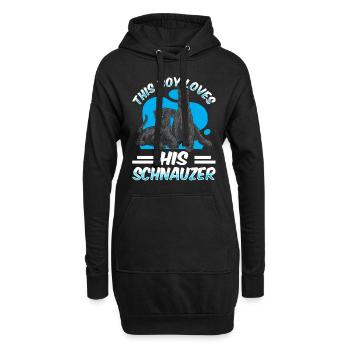 Ce garçon aime ses Schnauzer Schnauzers - Sweat-shirt à capuche long Femme - noir - Devant
