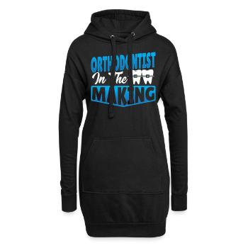 Orthodontiste en formation - Sweat-shirt à capuche long Femme - noir - Devant