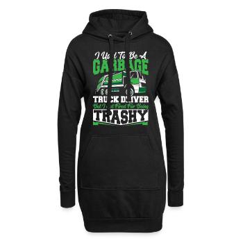 Ich war mal Müllwagenfahrer, gefeuert, weil ich - Hoodie-Kleid - Schwarz - Vorne