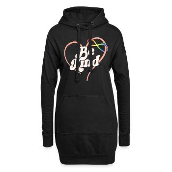 Autismus Shirt Be Kind Mom Neurodiversität Unendlichkeit - Hoodie-Kleid - Schwarz - Vorne
