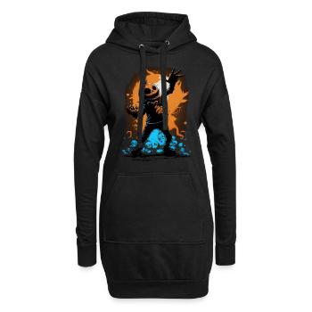 Halloween Jack O Lantern Dabbing Pumpkin - Hoodie Dress - black - Front
