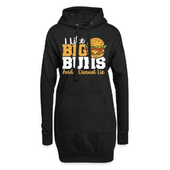 J’aime les gros rouleaux et je ne peux pas mentir - Sweat-shirt à capuche long Femme - noir - Devant