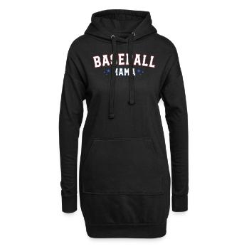 Retro Baseball Mama Shirt Vintage Amerikanisch Niedlich - Hoodie-Kleid - Schwarz - Vorne