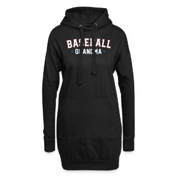 Retro Baseball Grand-mère Chemise Vintage Famille - Sweat-shirt à capuche long Femme - noir - Devant