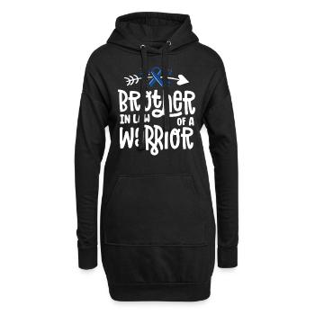 Schwager einer Kriegerfamilie Dickdarmkrebs - Hoodie-Kleid - Schwarz - Vorne