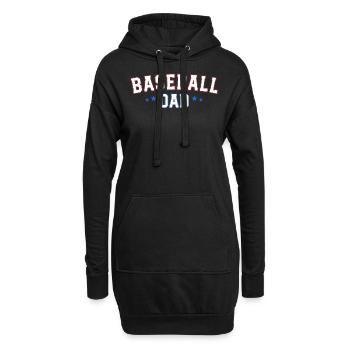 Retro Baseball Dad Shirt Vatertag Familie - Hoodie-Kleid - Schwarz - Vorne