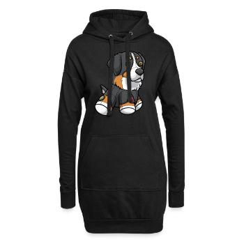 Berner Sennenhund Hund Bouvier Bernois Als - Hoodie-Kleid - Schwarz - Vorne