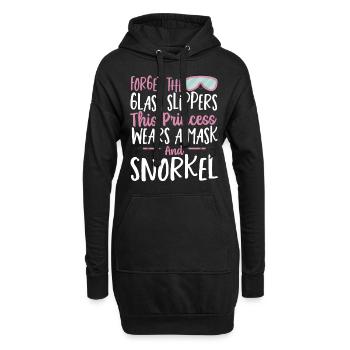 Oubliez les chaussons de verre Cette princesse - Sweat-shirt à capuche long Femme - noir - Devant