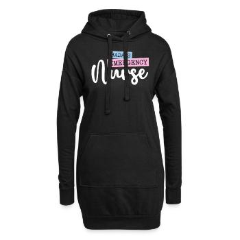 Badass Infirmière d’urgence Trauma Queen ER Emergency - Sweat-shirt à capuche long Femme - noir - Devant