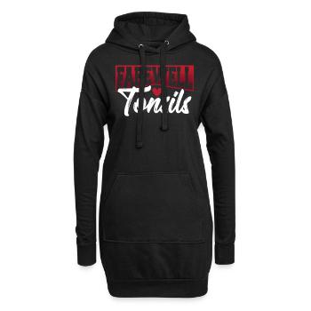 Tonsillitis Survivor Farewell, Tonsils - Hoodie Dress - black - Front