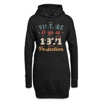 Juillet 1971 Anniversaire Juillet 1971 Original 1971 Juillet - Sweat-shirt à capuche long Femme - noir - Devant