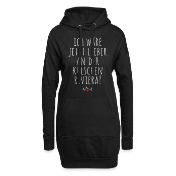 Kölsche Riviera Kölle Kölsch Kölner Karneval Köln - Hoodie-Kleid - Schwarz - Vorne