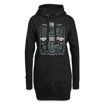 Né en 1965 Année de naissance Une légende Anniversaire - Sweat-shirt à capuche long Femme - noir - Devant
