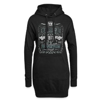 Né en 1971 Année de naissance Une légende Anniversaire - Sweat-shirt à capuche long Femme - noir - Devant