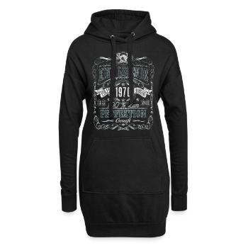 Jahrgang 1970 Geburtsjahr Eine Legende Geburtstag - Hoodie-Kleid - Schwarz - Vorne