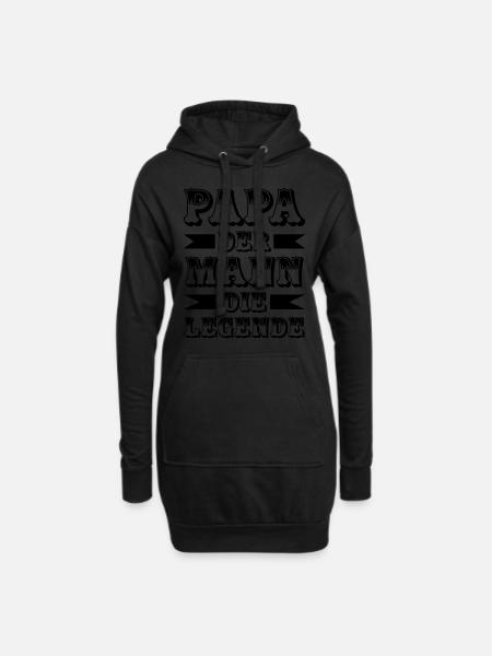 Papa der Mann die Legende bester Vater - Hoodie-Kleid - Schwarz