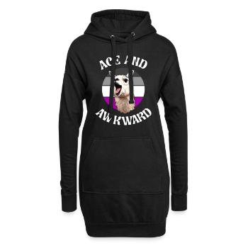 Ass und unbeholfen lustig asexuell Pride Month Niedlich - Hoodie-Kleid - Schwarz - Vorne