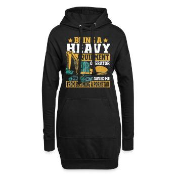 Heavy Equipment Operator rettete mich davor, ein - Hoodie-Kleid - Schwarz - Vorne