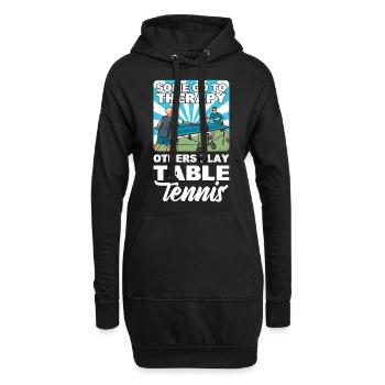 Certains vont en thérapie, d’autres jouent - Sweat-shirt à capuche long Femme - noir - Devant
