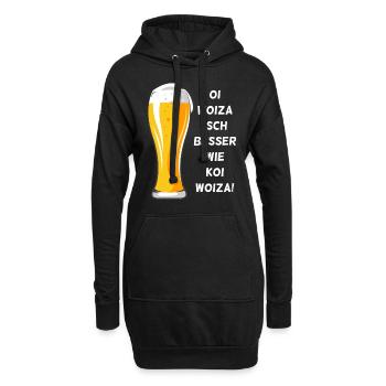 Woiza Weizen Spruch Schwabe Sprüche Schwäbisch - Hoodie-Kleid - Schwarz - Vorne