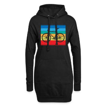 Retro-Bike Design für Abenteurer, Radler und Biker - Hoodie-Kleid - Schwarz - Vorne
