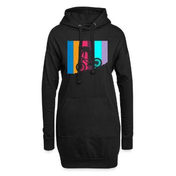 Retro Bike MTB: Mountain Adventure Offroad Downhill - Sweat-shirt à capuche long Femme - noir - Devant