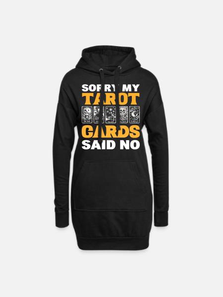 Tut mir leid, dass meine Tarot-Karten nein gesagt - Hoodie-Kleid - Schwarz