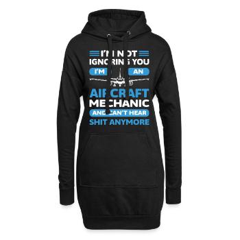 Ich ignoriere dich nicht, ich bin ein - Hoodie-Kleid - Schwarz - Vorne