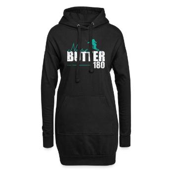 Nose Butter 180 Skifahren - Hoodie-Kleid - Schwarz - Vorne