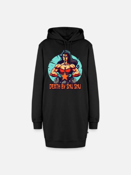 Tod durch Snu Snu, Muskel Bodybuiding Frau - Hoodie-Kleid - Schwarz