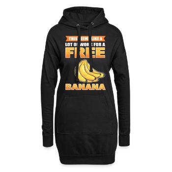 Das scheint eine Menge Arbeit für einen - Hoodie-Kleid - Schwarz - Vorne
