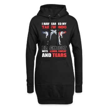 Taekwondo Martial Arts Ich habe meinen - Hoodie-Kleid - Schwarz - Vorne