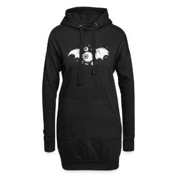 Gothic fliegendes Auge Horror Grusel - Hoodie-Kleid - Schwarz - Vorne