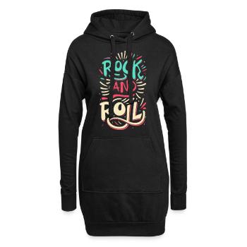 Devise de la déclaration rock and roll - Sweat-shirt à capuche long Femme - noir - Devant