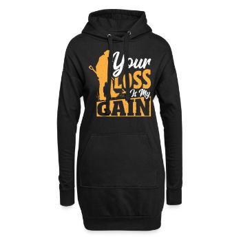 Ihr Verlust ist mein Gewinn Metalldetektor - Hoodie-Kleid - Schwarz - Vorne
