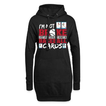 Baseball kort samler investeret penge i - Hoodie-kjole - sort - Foran