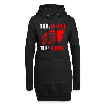 Rollstuhlfahrer Rollstuhl Lustiger Spruch - Hoodie-Kleid - Schwarz - Vorne