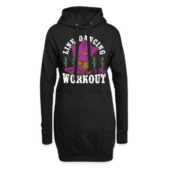 Line Dancing ist mein Workout Line Dance Line - Hoodie-Kleid - Schwarz - Vorne