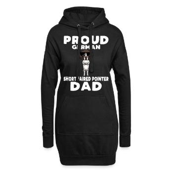 Deutsch Kurzhaar Hund Deutscher Kurzhaariger - Hoodie-Kleid - Schwarz - Vorne