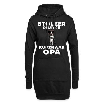 Deutsch Kurzhaar Opa - Hoodie-Kleid - Schwarz - Vorne