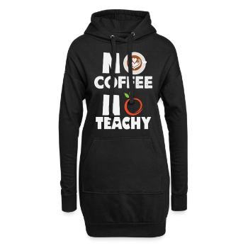 Pas de café Pas de professeur d’enseignement: École de professeurs de café - Sweat-shirt à capuche long Femme - noir - Devant