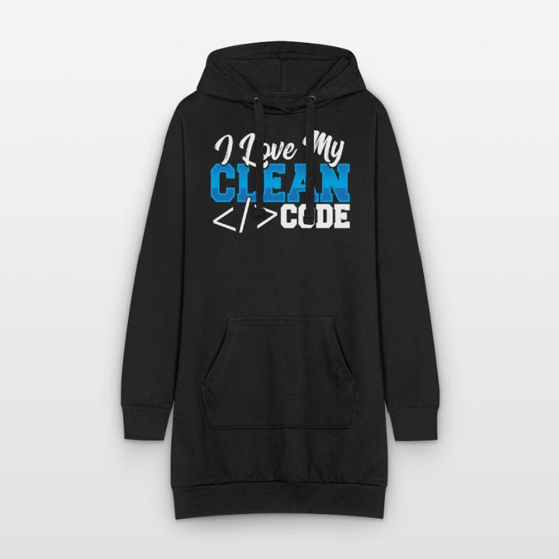 Programming I Love My Clean Code Web Developer Hoodie Dress