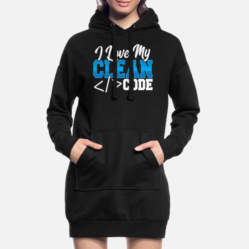 Programming I Love My Clean Code Web Developer Hoodie Dress
