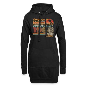 Millésime d’octobre 1968 - Octobre 1968 - Sweat-shirt à capuche long Femme - noir - Devant