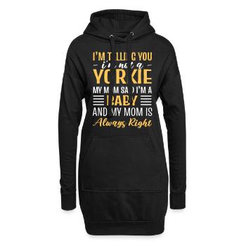 Yorkie Mom Yorkshire Hundeliebhaber Yorkshire - Hoodie-Kleid - Schwarz - Vorne