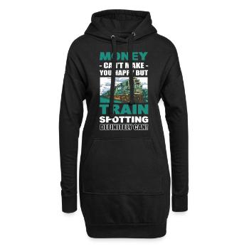 L’argent de Trainspotting ne peut pas vous rendre heureux - Sweat-shirt à capuche long Femme - noir - Devant
