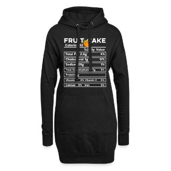 Funny Fruit Cake for Family Thanksgiving Nutrition - Hoodie-Kleid - Schwarz - Vorne