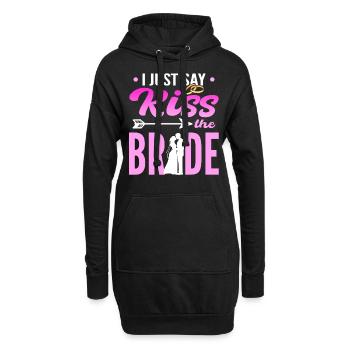 I Just Say Kiss The Bride Wedding Officiant - Hoodie-Kleid - Schwarz - Vorne