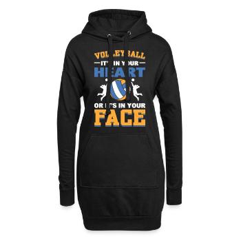 Le volley-ball est dans votre cœur ou dans votre cœur - Sweat-shirt à capuche long Femme - noir - Devant